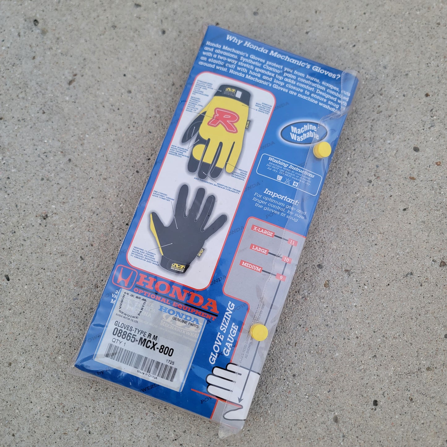 NOS Honda Integra Type R optional Mechanics gloves 08865-MCX-800